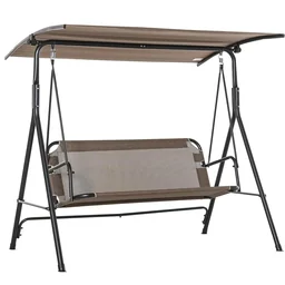 2-Sitzer Hollywoodschaukel Schaukelstuhl Outdoor Gartenliege UV-beständig Hochwe