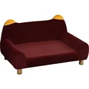 Pawhut Hundesofa mit Tierohrendesign rot