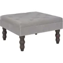 Hocker 60x60x36 cm Samt dunkelgrau