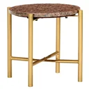 Couchtisch 40x40x40 cm echter Stein mit Marmortextur braun