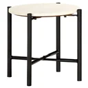 Couchtisch 40x40x40 cm Echtstein mit Marmorstruktur weiß