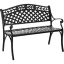 Gartenbank aus Aluminium schwarz