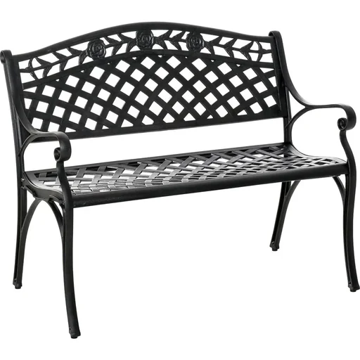 "Gartenbank aus Aluminium schwarz image"