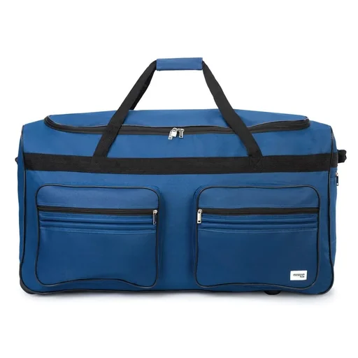 "XXL Reisetasche Dunkelblau mit Trolleyfunktion 3 Rollen 160 LITER 85x43x44cm image"