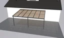 Terrassendach Premium, anthrazit, 6110 x 4060 mm - Polycarbonat Stegplatten 16 mm, bronze