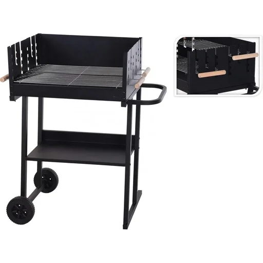 "Vargan Holzkohlegrill - Grillfläche 76 x 34 cm - Grillrost höhenverstellbar image"