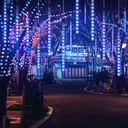 Weihnachtslichterkette für drinnen und draußen - diamantblau
