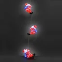 XXL 3 Figuren Weihnachtsmann 30cm - LED-Acryl