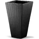 Blumentopf Anthrazit - Flechtoptik - 70x40x40cm