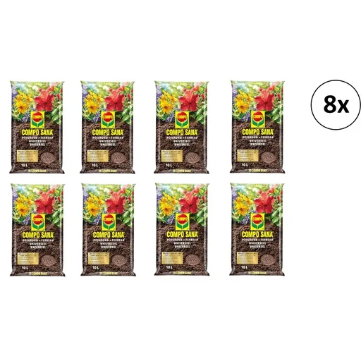 "Sana 8 Stück 10L Blumenerde - Universal - 100 Tage Betrieb image"