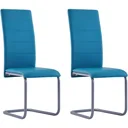 Esszimmerstühle 2-Sitzer Kunstleder blau