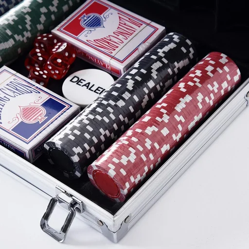 "Pokerkoffer mit 200 Chips silber image"