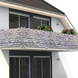 Sichtschutz für Balkon/Gartenzaun Steinoptik 5m