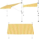 Klemmmarkise blau/weiß 200cm
