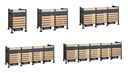 Mülltonnenverkleidung Planum 2er Box, 120 cm, holzoptik