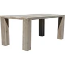 Robuster Gerüstholztisch mit breiten Blockbeinen 220/95 cm