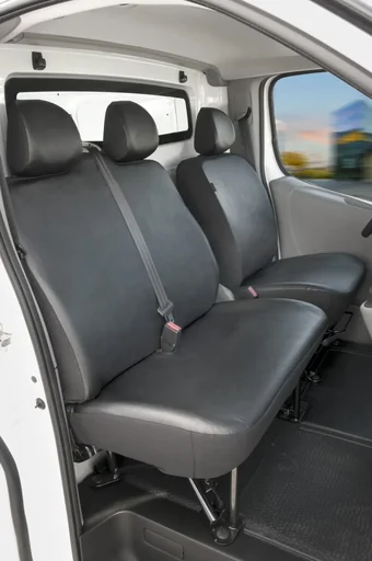 "Passform Sitzbezüge - Kunstleder für Opel Vivaro, Renault Trafic und Nissan Primastar ab BJ 06/2001 bis 07/2014 image"