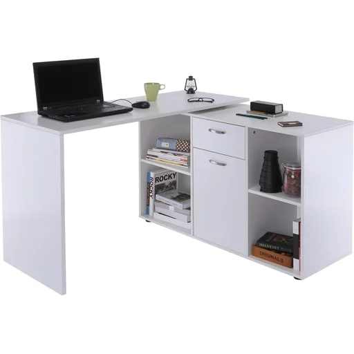 "Eckschreibtisch MDF, weiß image"