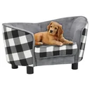 Hundebank 68x38x38 cm Plüsch grau