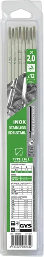 "Edelstahl Elektroden 316L, 2,0 x 300 mm, 12 Stück image"