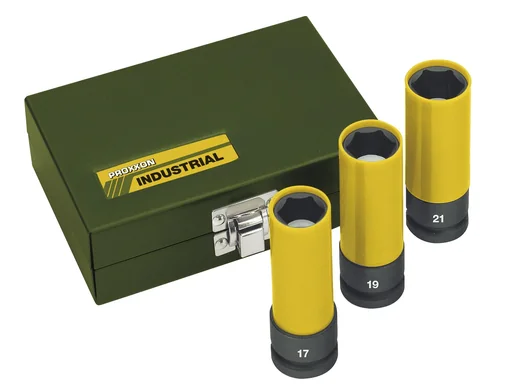 "Impact Steckschlüsselsatz 1/2", 85mm lang (3-teilig - 17, 19, 21 mm) image"