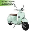Retro E-Roller "Sizilia" 45 km/h mit Doppelakku mint