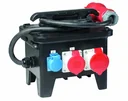 Baustellenstromverteiler M2 Anschluss CEE 400V, 32A, 4 Steckdosen 230V, 2+1 CEE-Steckdosen 400V