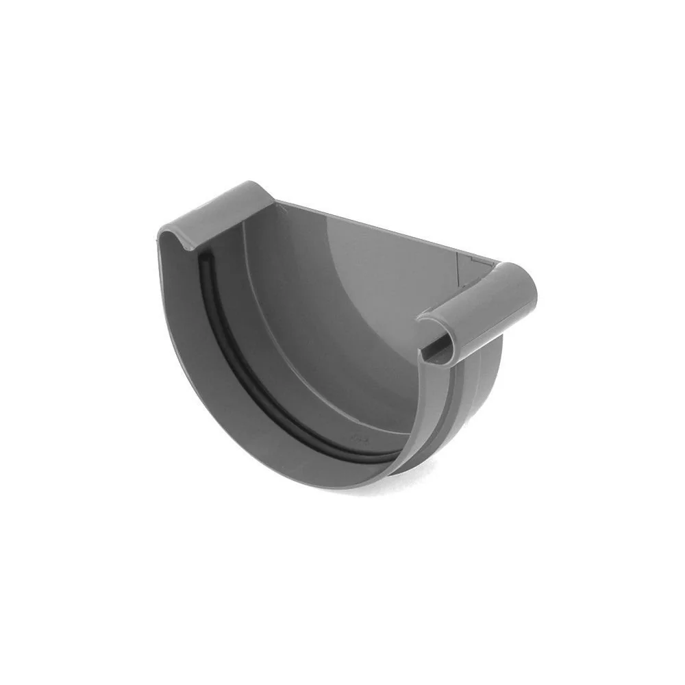 "Dachrinne graphit, Rinnenkappe rechts, System 75 image"