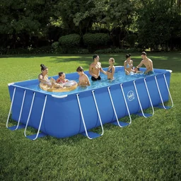 Aufstellpool, Swimming Pool, Komplettset, mit Filterpumpe 12 Volt, 4,88 x 2,44 x
