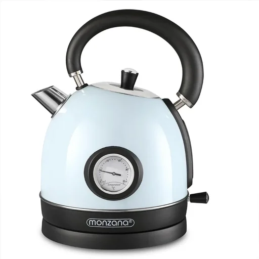 "Wasserkocher Edelstahl im Retro-Design blau 1,8L - 2200W image"