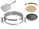 Komplettpaket Smokin PizzaRing - für Kugelgrill (57cm) inkl. Pizzastein, Pizzabande und Pizzaschieber
