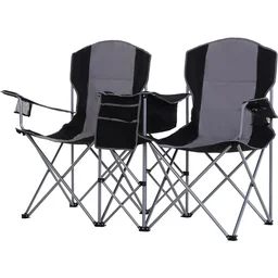 2 Campingstühle mit Getränkehalter und Eisbeutel