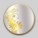 LED Spiegel mit Blumenmuster