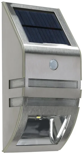 "Solar Edelstahl Wandleuchte mit Bewegungsmelder image"