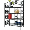 Metallregal mit dekorativem Blumenmuster (4 Regale)