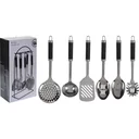 Excellent Houseware 7-teiliges Edelstahlgeschirrset mit Halter