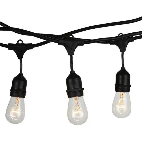 "VT-713 Wasserdichtes Kabel E27 komplett mit 15 Armaturen - Prick-Kabel - Partybeleuchtung - E27 - 15 Meter - anschließba image"