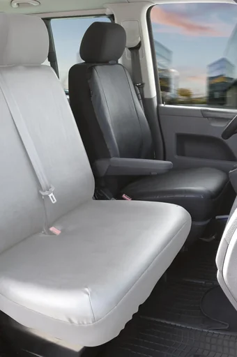 "Passform Sitzbezüge für VW T5 Einzelsitz vorne aus Kunstleder ab BJ 04/2003 bis 08/2009 image"