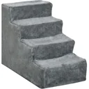 Haustiertreppe mit abnehmbarem Bezug grau