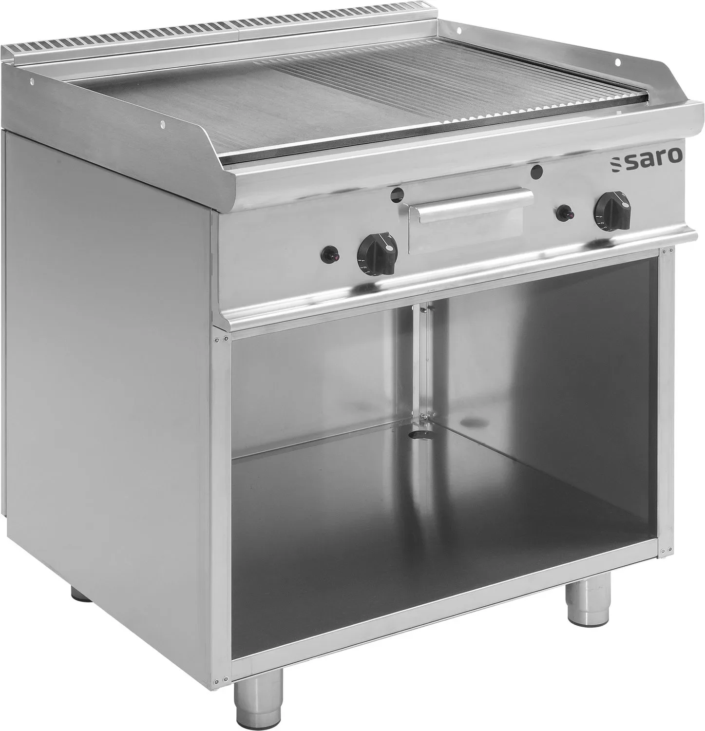 Saro Griddleplatte Gas - E7/KTG2BAM, Offenem Unterbau - Professionelle Großflächen-Zubereitung für die Gastronomie
