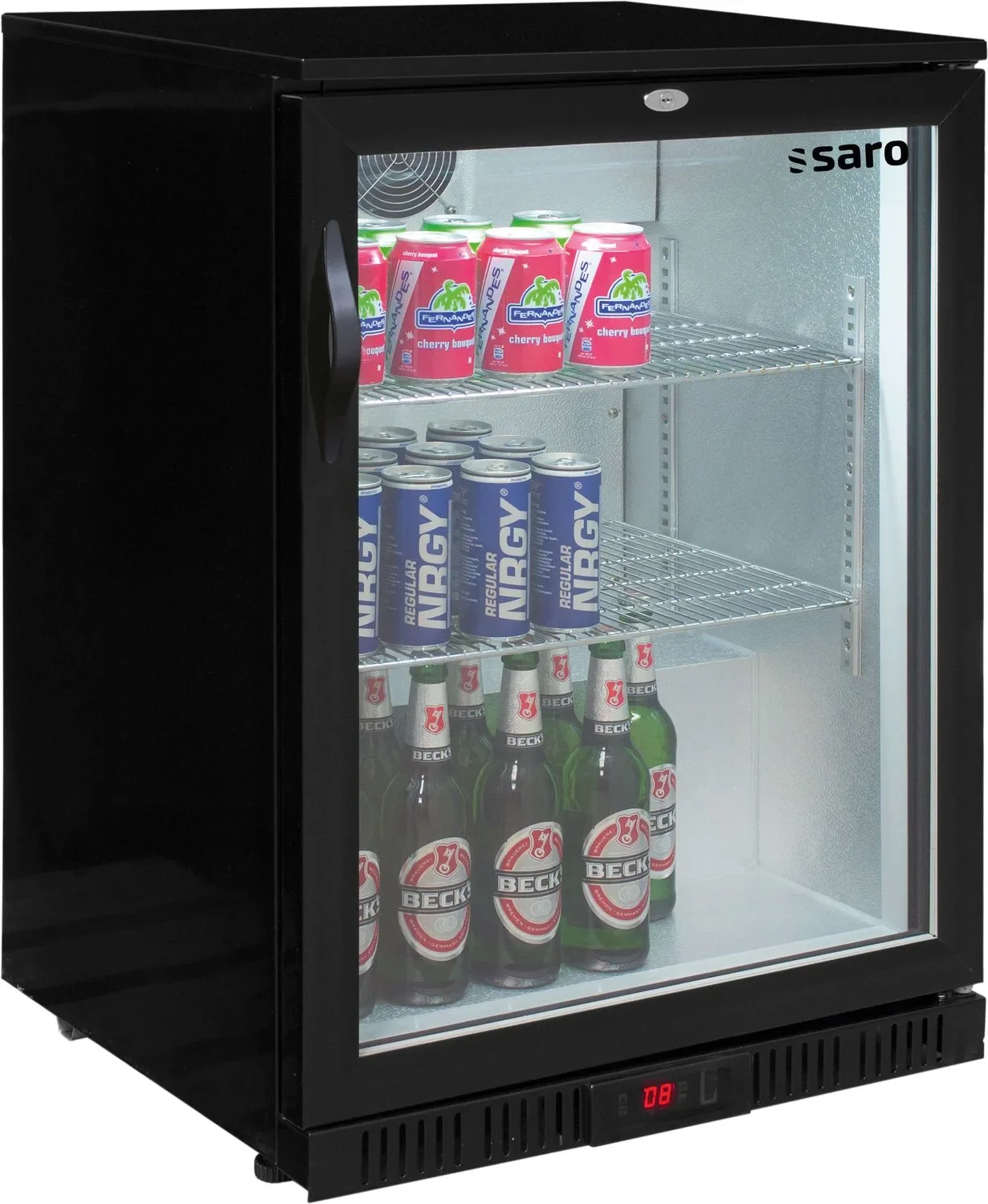 "Saro Getränkekühlschrank, Flaschenkühlschrank, Barkühlschrank mit 1 Tür, Modell BC 138 image"