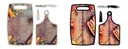 Schneidebretter mit Messer im Pasta Design, 2er Set