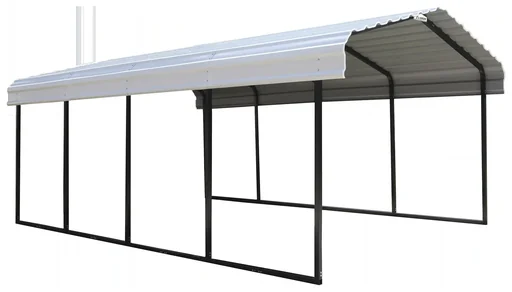 "ShelterLogic Stahlcarport Neapel 370x610 cm beige/schwarz image"