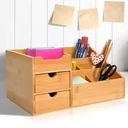 Schreibtischorganizer mit 2 Schubladen natur