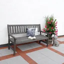 Gartenbank Johanna 3-Sitzer, grau