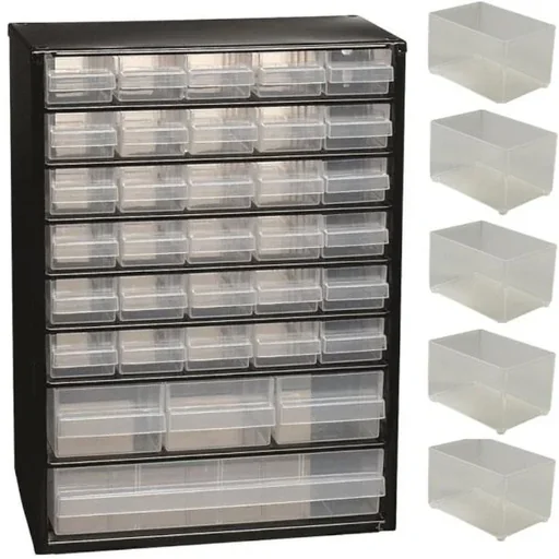 "Schubladenblock mit 34 Schubladen - 42x30,6x15cm MET Loose Insert A8-1 - Kunststoff image"