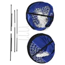 Fußballtore, Pop Up Tor, Tragbares Fußballnetz, 2er Set Minitore, mobil mit Tragetasche, Faltbar, Blau, 123 x 80 x 80 cm