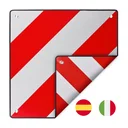 Warntafel 2 in 1 - Italien und Spanien - Aluminium