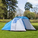 Campingzelt Kuppelzelt Blau L375 x B240 x H150cm