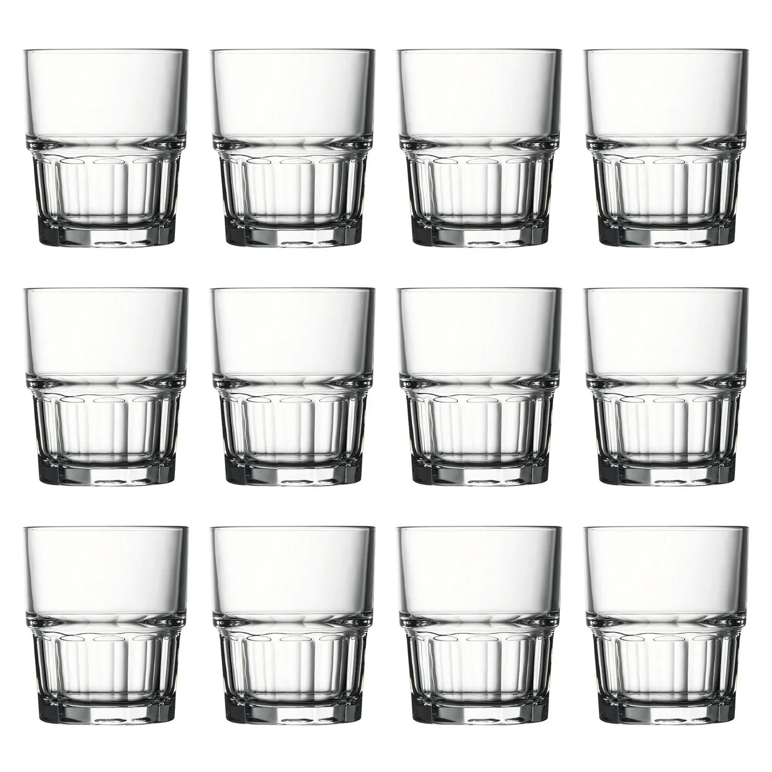 Wassergläser, Trinkgläser, Saftgläser (12 Stück, 200ml) - Next, Robust & Elegant